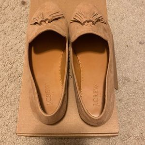 Microsuede smoking tassel loafers